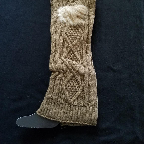 Cable knit leg warmers/ boot cuffs - Picture 5 of 5